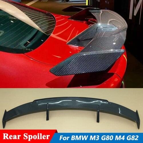 GT Style Wet Or Dry Carbon Fiber Material Back Trunk Wing Rear Spoiler For BMW All Sedan Car M3 G80 M4 G82 Tuning
