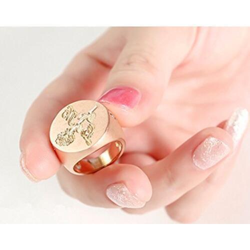 Custom Design Luxury Golden Wedding Ring Logo Personalized Name Letters Picture Wax Seal Sealing Stamp