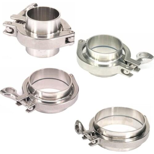 Set Ferrule Fitting +Clamp+Gasket Ferrule O/D 25.4-119mm Tri Clamp 304 Stainless Sanitary Kit Coupling Tri-Clover Weliding