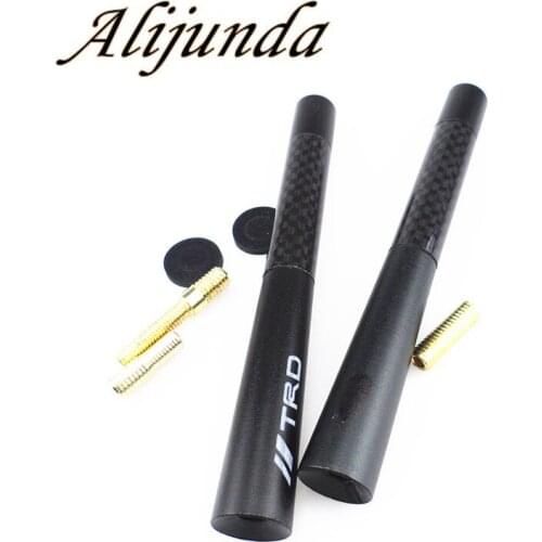 Delicate Black Fiber Carbon Short Antenna Radio Car Aerial Antenna For Skoda Octavia Fabia Rapid Superb Yeti Roomster