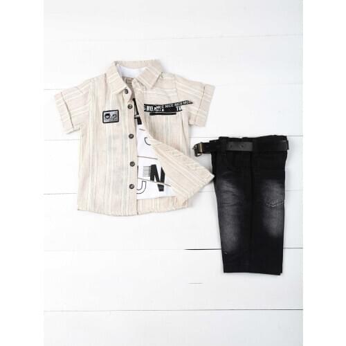 Cream Male Child 4 PCs Set