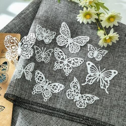 KSCRAFT 10pcs White Lace Butterflies For DIY Scrapbooking/Card Making/Kids Fun Decoration Supplies