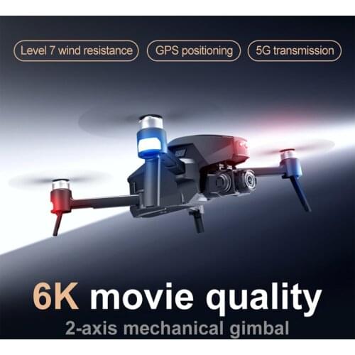 M1 Pro Drone Mechanical 2-Axis 6k High Definition Gimbal Camera 5G Wifi Gps System RC Foldable Quadcopter Gifts