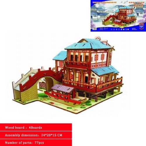 FEOOE 3D Puzzle Model Childrens Puzzle Wooden Dinosaur Wooden Toy Baby Hand Grasp Blocks LAZ