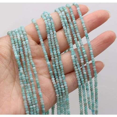 New Style Natural Stone Bead Section Dark Amazonite Small Beads For DIY Jewelry Making Necklace Bracelet Earring Accessory