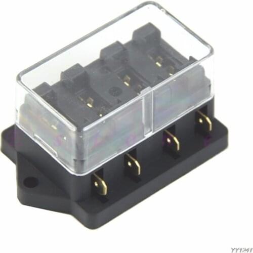 NEW 4 WAY CAR VEHICLE CIRCUIT BLADE FUSE BOX/HOLDER STANDARD BLOCK HOLDER