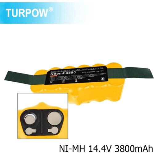 Turpow 3.8mAh 14.4V Rechargeable Battery For iRobot Roomba Series Vacuum Cleaner Battery 500 550 620 650 760 770 800 Replacement