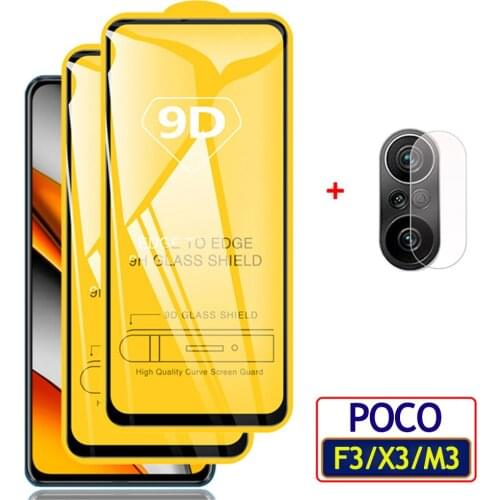 Poco f3 glass,glass for poco-f3 tempered glass poco x3 pro xiaomi poco m3 screen protector poco x 3 nfc pocophone f3 glass