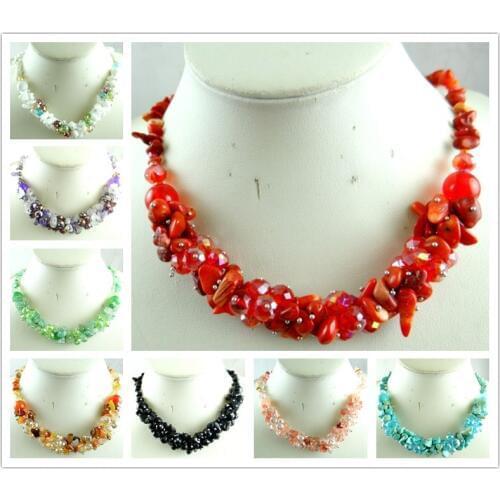 Natural stone Quartz Crystal Turquoises lapis tiger eye Irregular Beaded pendant for diy Jewelry making necklace Accessories