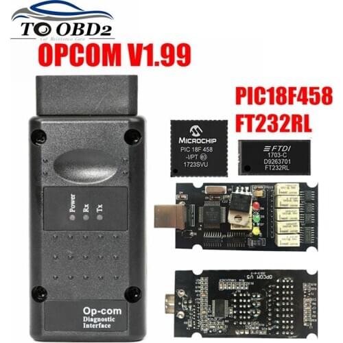 Firmware V1.99 OPCOM V1.99/1.95/1.78/1.70/1.65/1.59 For Opel OBD2 OP COM/OPCOM Diagnostic Tool With PIC18F458 Chip