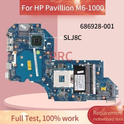 QCL50 LA-8713P For HP Pavillion M6 M6-1000 HM75 Notebook Mainboard 686928-001 686928-501 SLJ8C DDR3 Laptop Motherboard
