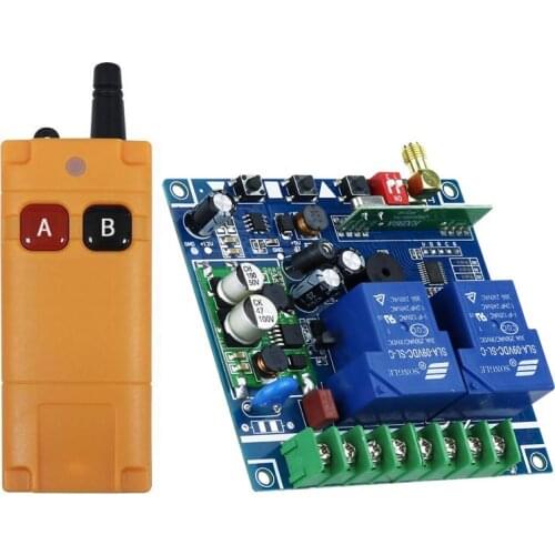 DC12V 24V 36V 48V 2 CH 30a relay RF Wireless Remote Control Switch System receiver transmitter Shutter garage door motor