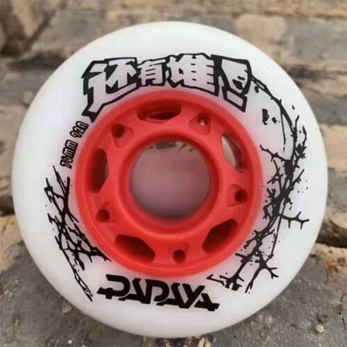 Papaya Inline Skate Wheels Resistant 92A 95A Slalom Sliding FSK 72 76 80mm Roller Skating Tires For SEBA Powerslide Patines