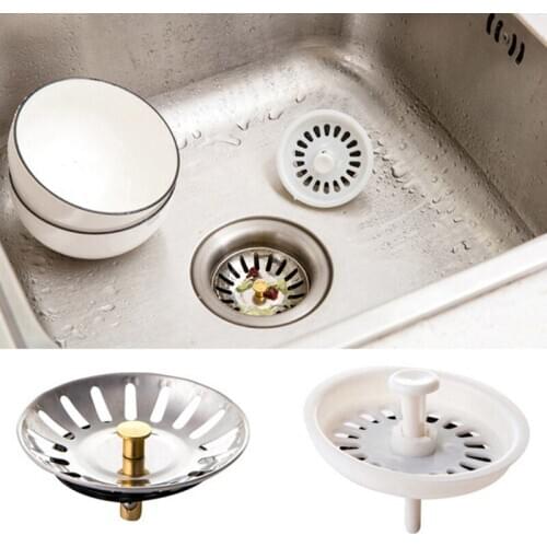 Kitchen Sink Strainer Hair Catcher Bathroom Accessories Hair Stopper Plastic Stainless Steel Drain Stopper YH-460134