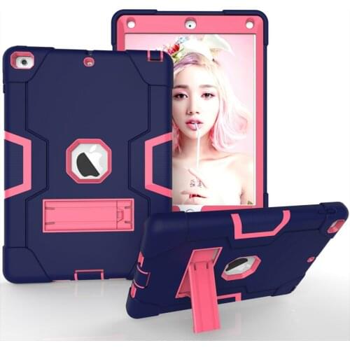 Silicone Shockproof Case For Apple iPad 9.7 2017 2018 6th 5th Kids Safe Armor Heavy Duty Rubber Case + PenFilm