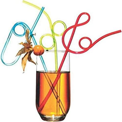 One-time shaped straws curved fun drinking straws value-for-money packaging multiple colors and styles reusable party supplies
