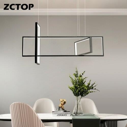 New Modern LED Pendant Lights Dimmable Dining Living Room Bedroom Kitchen Luminaire Gold Black Pendant Lamp Home Indoor Lighting