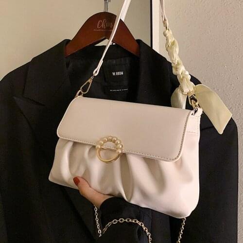 Summer Bags 2021 New Trendy Fashion European and American Ladies Luxury One-shoulder Armpit Chain Messenger Small Square Bag