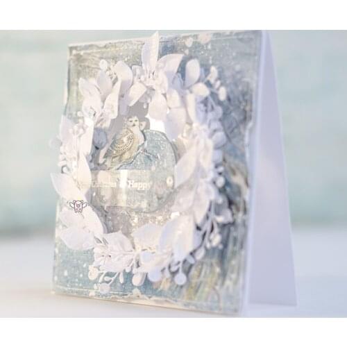 Mmao Crafts Metal Steel Cutting Dies Latest 2019 Leaf wreath Stencil For DIY Scrapbooking Paper/photo Cards Embossing Dies