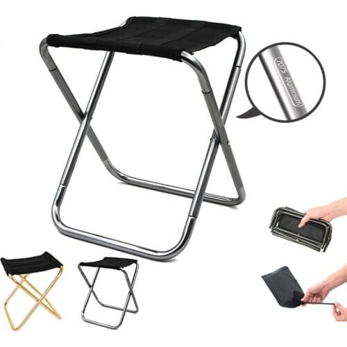 Outdoor Fishing Chair Stool Lightweight Portable Folding Camping Picnic Chair Aluminium Cloth Easy To Carry Outdoor Furniture