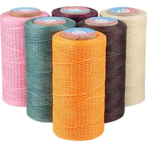YOMDID Colorful Flat Sew Wax Line Nylon Thread Handmade DIY For Leather Flat Waxed Sewing Wax Nylon Thread Mach leather tools