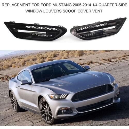 Replacement for Ford Mustang 2005-2014 1/4 Quarter Side Window Louvers Scoop Cover Vent Style 3