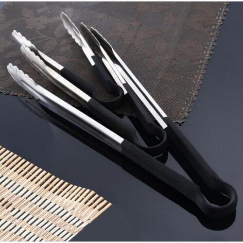 Stainless steel barbecue food Salad clip Bread Clip Kitchen Baking Cake Tongs