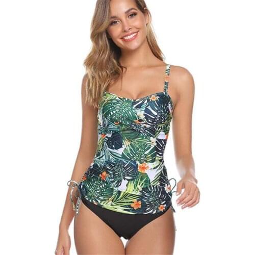 Swimwear Women Tankini Push Up Swimsuit Two Piece Bathing suit women 2021 Vintage Bikini set Beach Wear maillot de bain femme