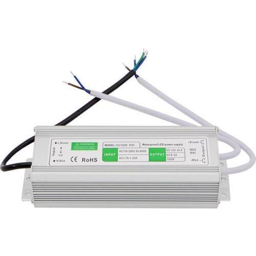 12V 8.3A 100W Waterproof Driver Transformer Power Supply Strip Switch 100V/240V for CCTV Camera/LED/Monitor