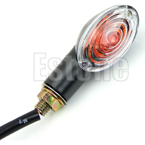 4Pcs Universal Motorcycle Bike Amber Turn Signal Blinker Indicator Light E7CA