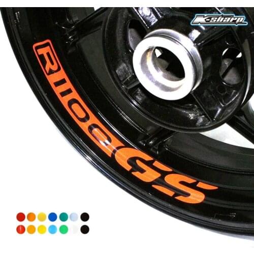 8 X Custom INNER RIM Decals Wheel Reflective STICKERS For R1100GS r1100 gs logo decals