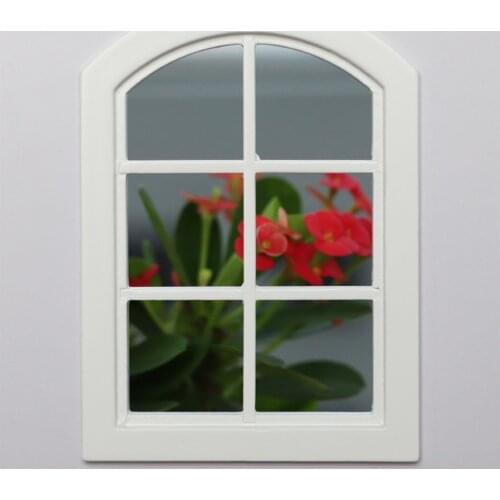White Mini Miniature Dollhouse Windows Frame 6 Pane Craft Acessories Room