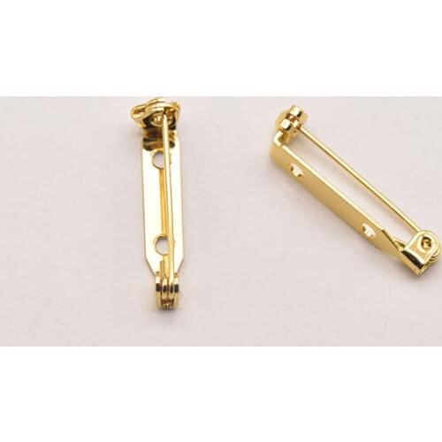 1 Pcs/Lot 5*27mm 2-hole brooch Support Wedding Hair Jewelry Diy Findings & Components Women Accessories 18k gold plated JA0501