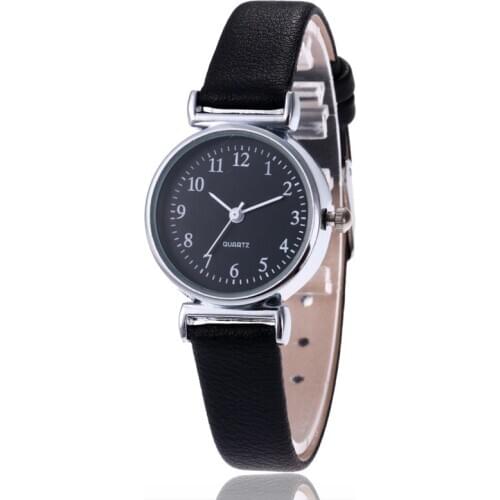 1PC New Womens Fashion White Small Watches Ladies Quartz Wristwatch Simple Retr Montre Femme With Leather Band Clock