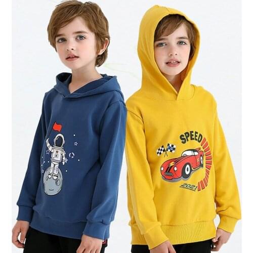 Childrens Hooded Sweatshirts For Boys Girls Cartoon Dinosaur Cars Hoodies Oversized Autumn Kids Outerwear Long Sleeved Clothes