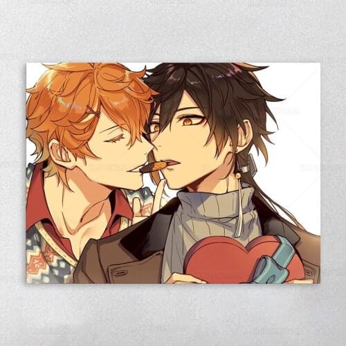 Game Poster Genshin Impact/Young Master/Zhong Li Anime Posters Canvas Painting Wall Decor Wall Art Picture постеры на стену