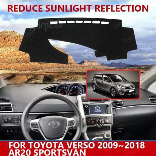 For Toyota Verso 2009~2018 AR20 SportsVan Dashmats Car-styling Accessories Dashboard Cover Pad Carpet sunshade