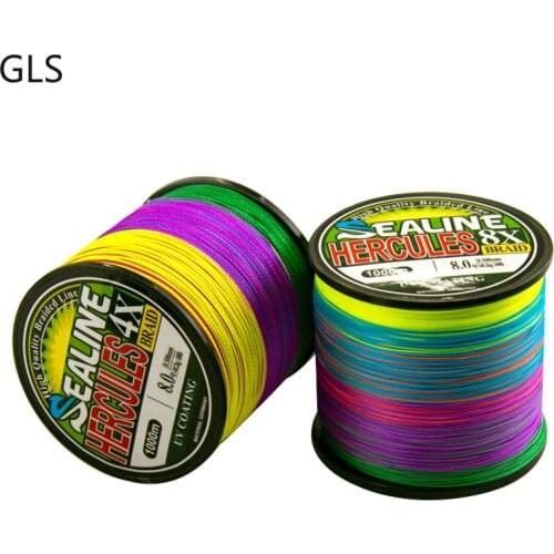 GLS Multicolor 500M Multifilament Fishing Line 4 Strands/8 Strands Freshwater /Saltwater 6.8-50KG smooth Weave Line