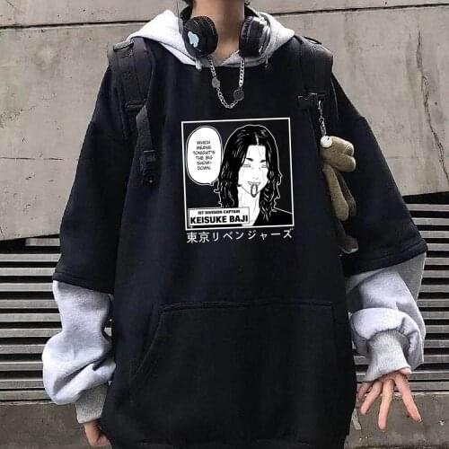 2021 Hot Anime Tokyo Revengers Keisuke Baji Hoodie Men Pullover Sweatshirts Long Sleeve Hip Hop Clothes