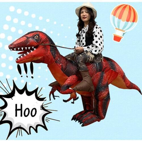 Inflatable Dinosaur Party Xmas T-Rex Costume Suit Adult Ride Velociraptor Outfit Clothing Advertising Xmas Halloween Carnival US