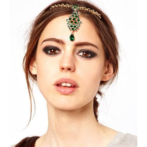 New Bridal Frontlet Chain Simulated-Pearl Hairpin Hair Accessories Eyebrows Fall Classical Indian Headdress Headwear Accessories
