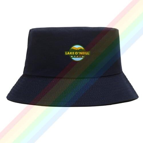 ONeil Mountain Lake Scenic Spot Logo Flat Top Breathable Bucket Hats Unisex Summer Printing Fishermans Hat