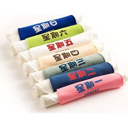 7pcs/set Baby Sweat Towel Gauze Suction Hanjin Baby Towel Compartment Hanjin Six Layers Of Gauze Week Super Soft Pad Sling