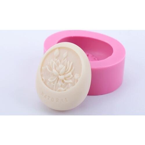 PRZY Silicone Molds Oval Lotus Flower Soap DIY Handmade Soaps Making Mould Aroma Stone Moulds Eco-friendly 54125