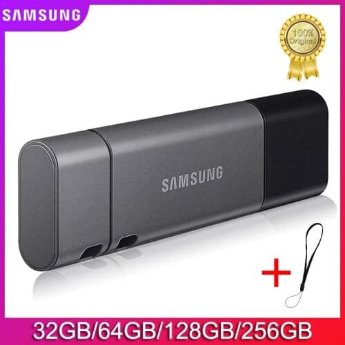 SAMSUNG USB 3.1 DUO Plus Flash Drive 256gb 128gb 64gb 32gb Metal Double Port Pen Drive Type C for smartphone tablet computer