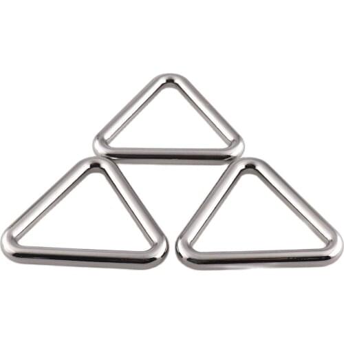Silver Zinc Alloy Triangle connection buckle Inner 1'' Three-corne Ring Connection Metal Bags Buckles DIY Accessories(8pcs)