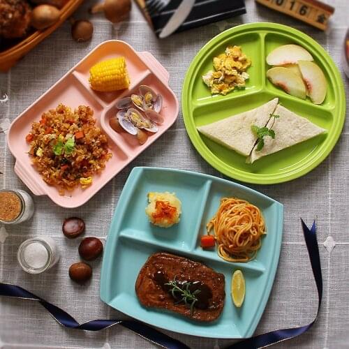Steak plate Western food plate ceramic childrens breakfast plate creative Nordic style tableware separated from home