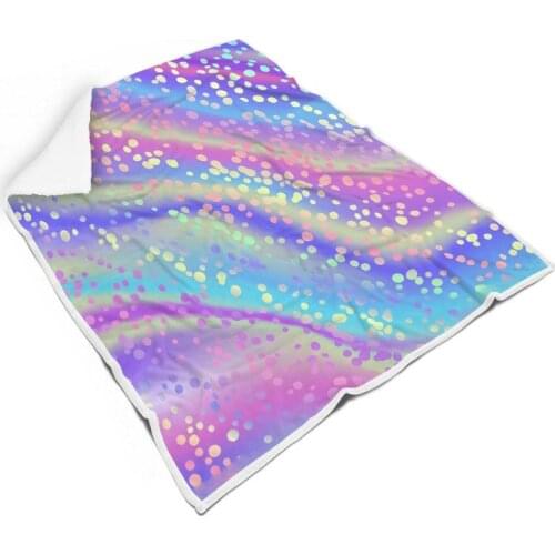 Clubdeer Multi-corlor Positive Energy Printed Blanket Warm Soft Microfleece Dual Sided Carpet for Office Travel All Seasons