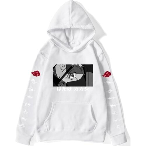 Thicker Anime Pullover Naruto Autumn Winter Men Top Kakashi Sasuke Loose Casual Hoodie Fashion Teenager Sweatshirt Harajuku Coat