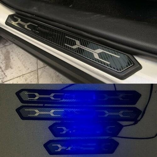 External Car Door Sill Scuff Plate Threshold Pedal Welcome Pedal Stainless Steel For Toyota RAV4 2019 2020 Accessories